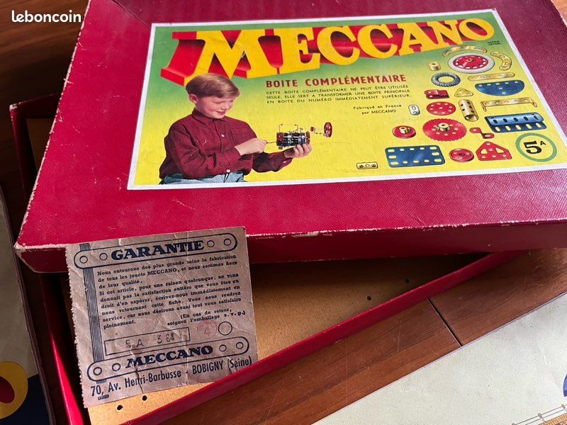 Ancienne Boîte MECCANO N°2avec sa notice 1954 La Mécanique En Miniature