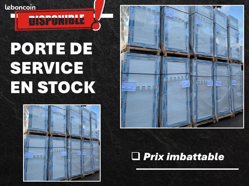 Porte de service avec remise (image 1)