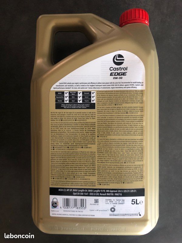 Huile castrol edge 0W30 (image 2)