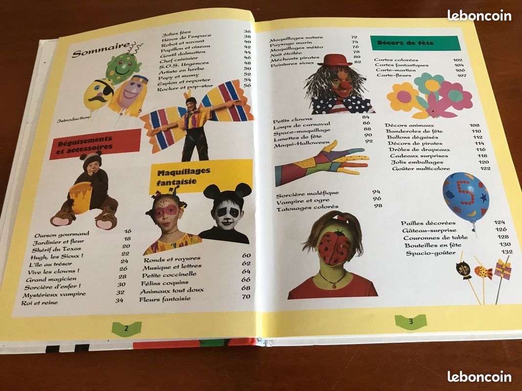 Loisirs créatifs : Le livre de la Fête - déguisements, maquillages, décors, recettes, jeux - pour TOUS - édition France Loisirs (image 4)