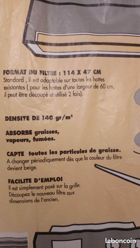 Filtre à graisse pour hotte aspirante (image 3)
