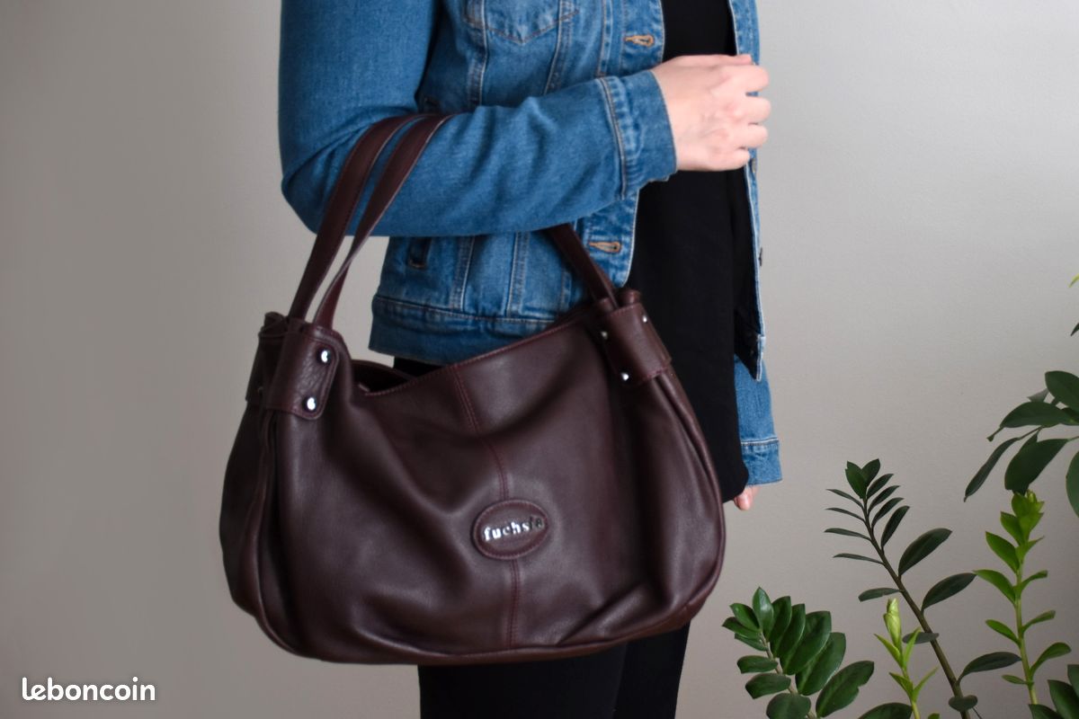 Sac cuir Fuchsia (image 1)