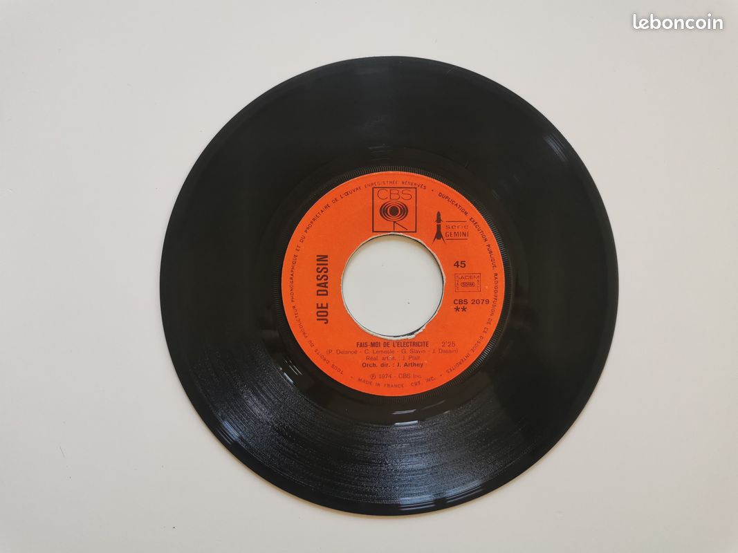 Vinyle 45 Tours Joe Dassin les plus belles années de ma vie (image 5)