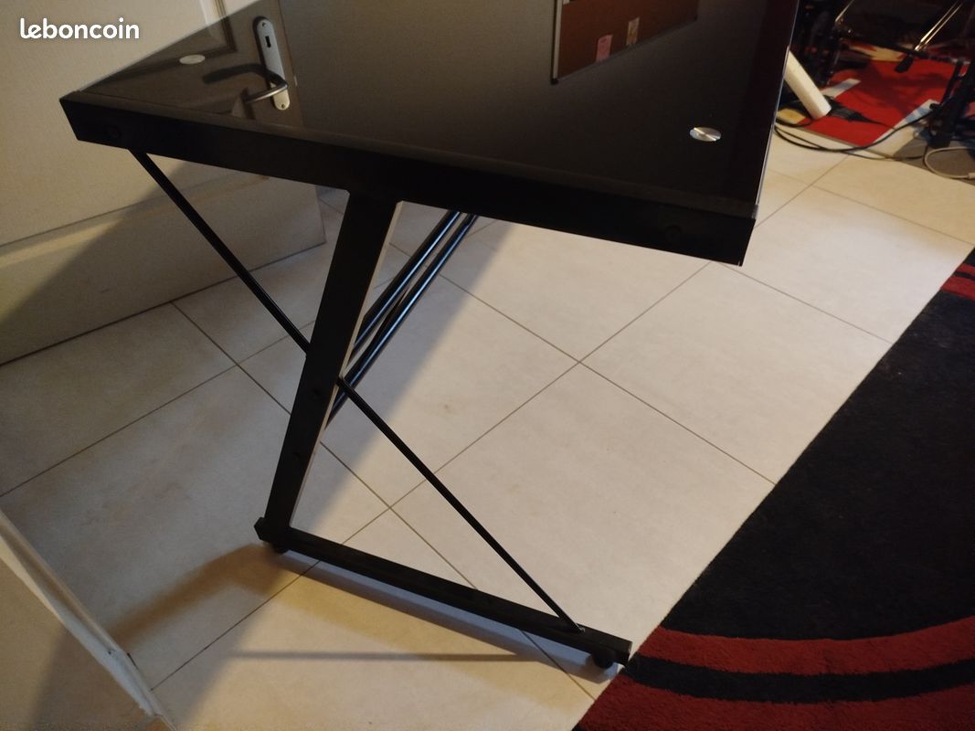 2 Bureaux en verre noirs (image 3)