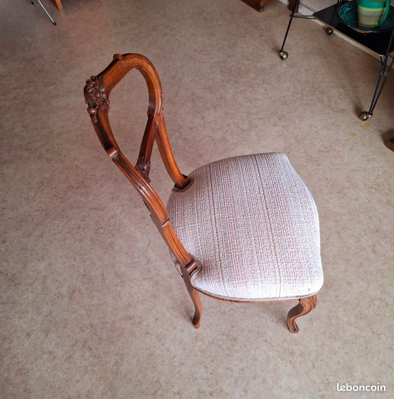 Paire de chaises de chambre de style Louis XV, entièrement restaurées (image 18)