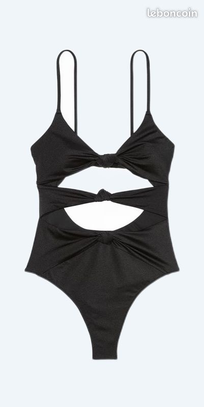 Victoria’s Secret – Maillot 1 pièce knotted noir • XXL • Neuf étiquette (image 1)