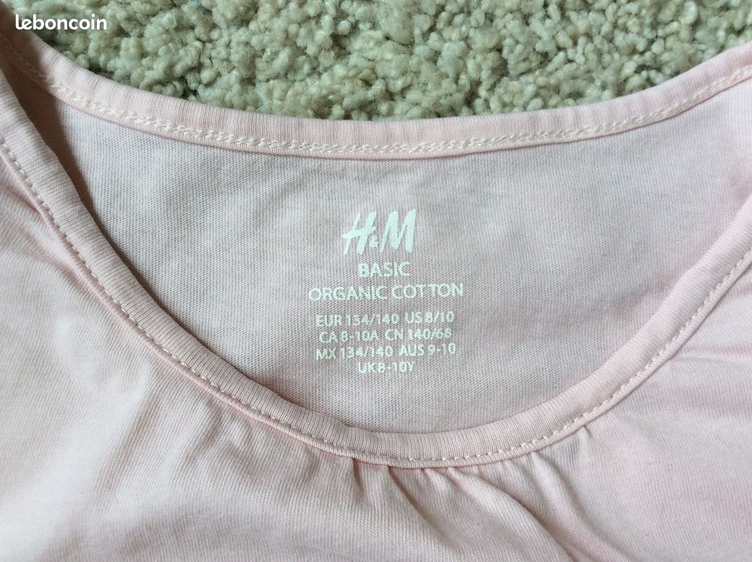 Lot de 3 tee-shirts fille H&M 8-10 ans (image 3)