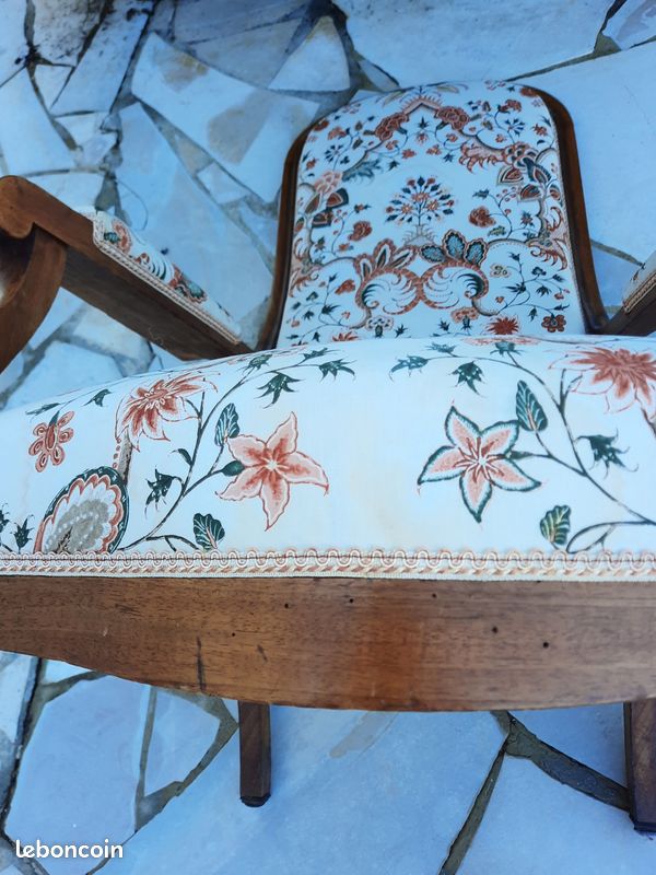 Fauteuil Voltaire début XX éme relooké en très bon état (image 7)