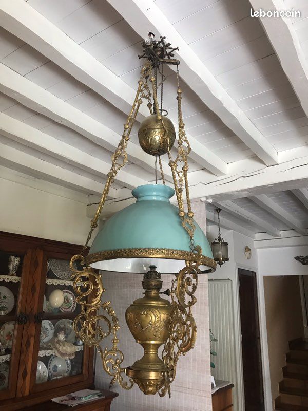 Lustre ancien opaline (image 1)