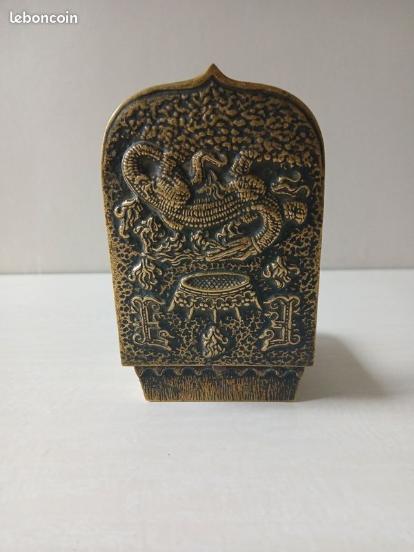 Boîte vide-poche Max Le Verrier en bronze – Salamandre de François Ier – Signée 12 cm (image 4)