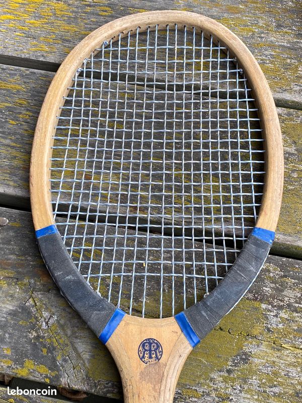 Ancienne Raquette De Tennis Davis Cup – Bois Vintage Avec Presse – État Correct