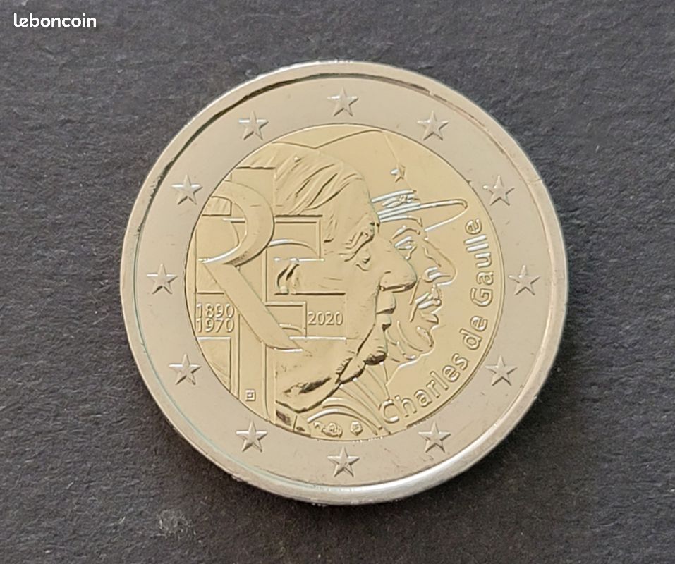 Comm morative 2 Euros France 2020 UNC Charles De Gaulle Collection comm-morative-2-euros-france-2020-unc-charles-de-gaulle-collection