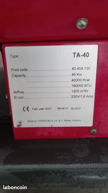 Chauffage thermobile TA40 (image 2)