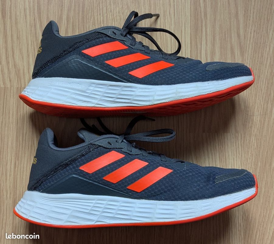 Chaussures de sport Adidas, gris avec orange fluo, 36,5 (image 2)
