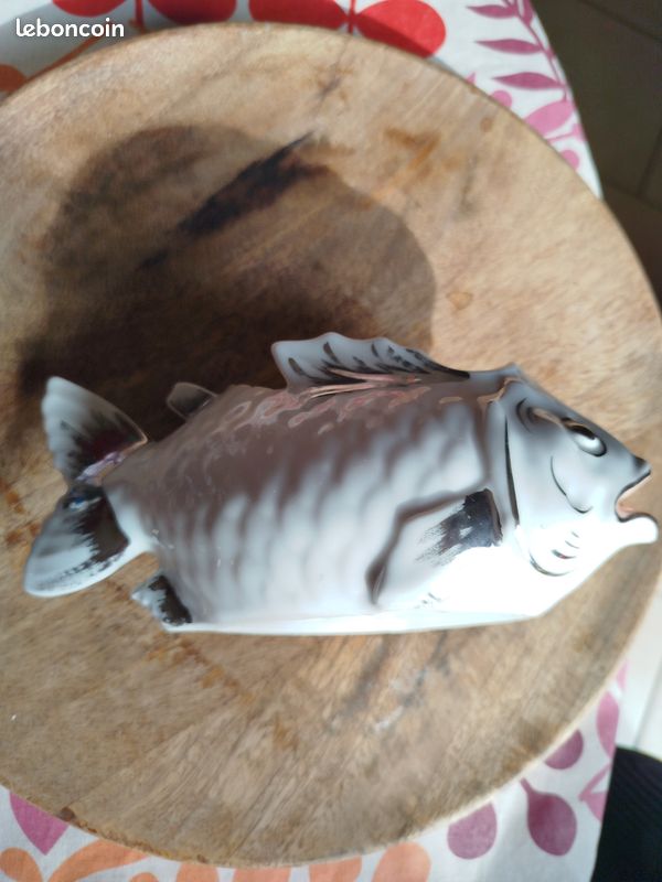 Poisson-jardinière Lindner Bavaria en porcelaine, Allemagne de l'Ouest, vers 1960-1970 (image 10)