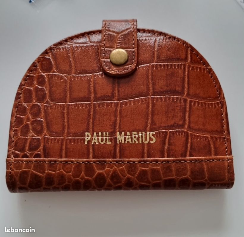 Cuir Portefeuille Femme Paul Marius Leather Wallet Woman Pink,Gold