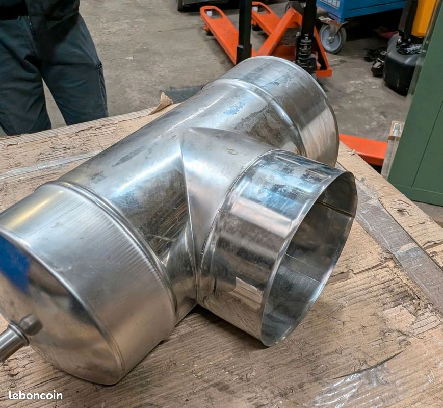 Te tubage inox diametre 180 + purge 90° (image 1)