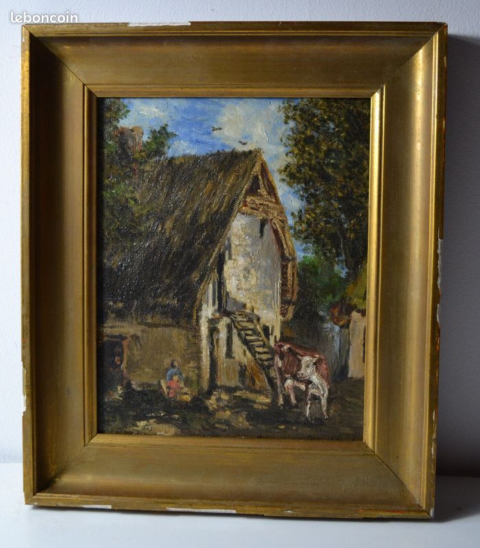 Huile sur toile, André Bouillard (1877-1966), signé, encadré, 35 x 30 cm, 1930 (image 1)