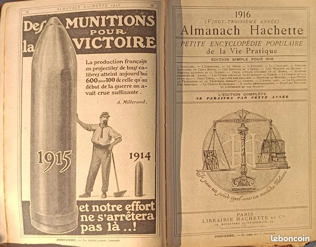 ALMANACH HACHETTE 1953 Petite Encyclopédie Populaire De La Vie Pratique