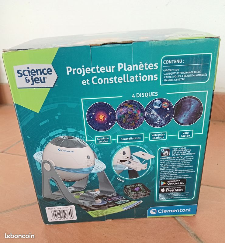 Clementoni Galileo Lab 59372 Projecteur D'étoiles – Pour Apprendre à Connaître Le Système Solaire Et Les Constellations – Avec Fonctions D' Application – Jouet Planétarium Pour Enfants à Partir De 8