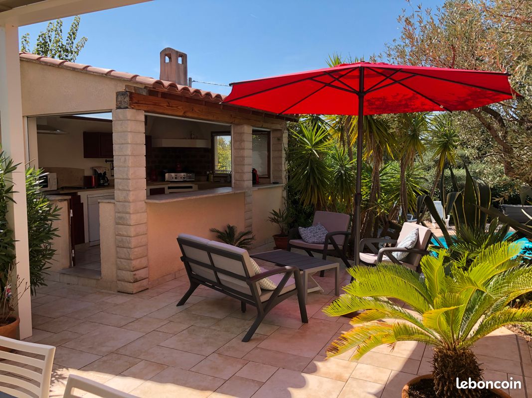 Villa +Piscine, jardin exotique, Proche mer, 6-8 pers, Calme, Chambres climatisées (image 3)