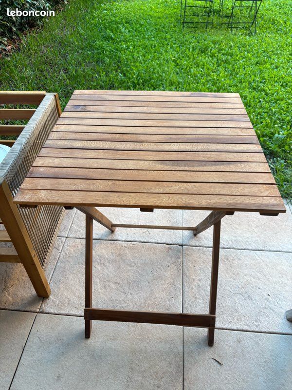 Table de jardin pliante Castorama en bois (image 3)