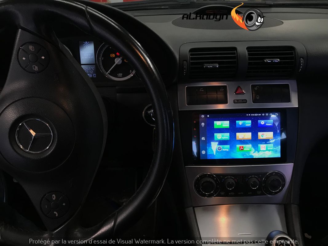 Autoradio GPS Mercedes Classe C W203, CLK, CLC, CLS écran king