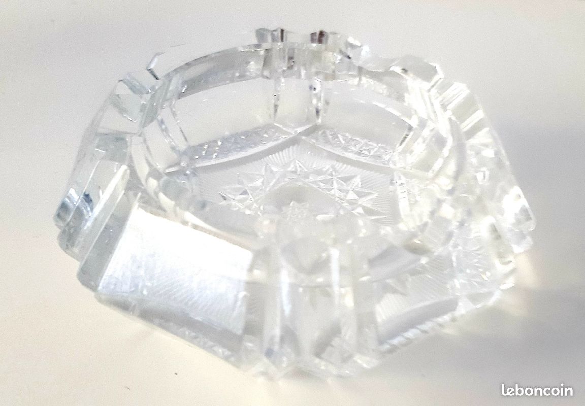 Cendrier/ vide-poche cristal vintage années 60 (image 3)