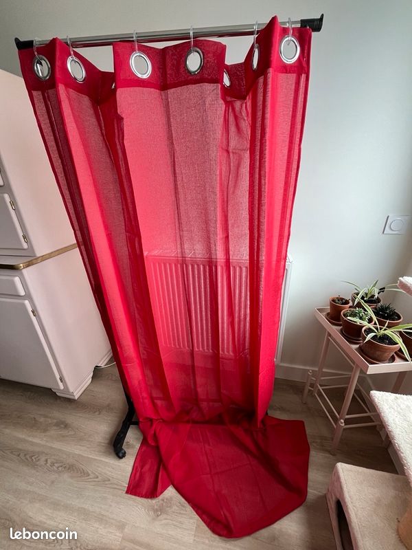 Lot de 2 voilages rouge (image 1)