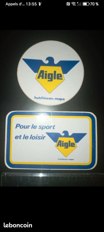AUTOCOLLANT aigle hutchinson mapa STICKER aigle VINTAGE
