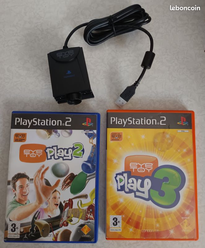 Jeu EyeToy + Caméra Pour PlayStation 2 - État Très Bon - Compatible PS2 - Jeu De Sport Et Mouvement