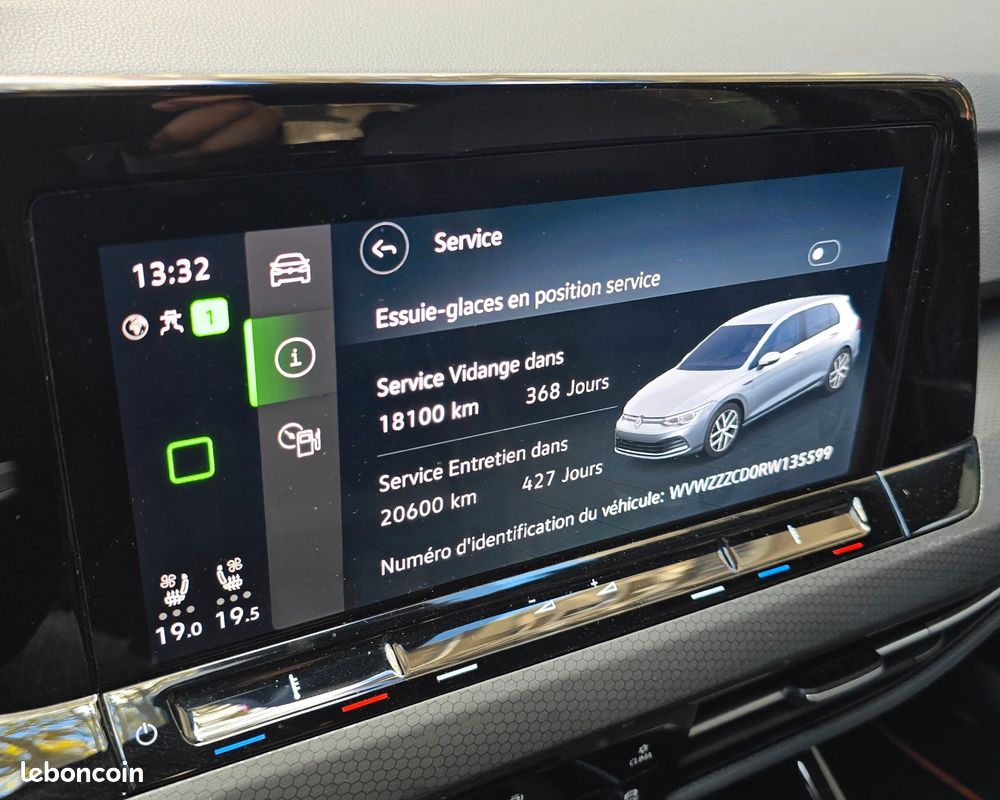 VOLKSWAGEN GOLF 8 GTD - 2.0 TDI 200ch - DSG7 - FULL OPTIONS (Boule d'attelage, Android auto & Apple CarPlay, HUD) (image 13)