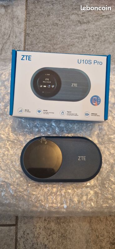 ZTE U10S Pro Blue, 4G+LTE Mobile Wi-FI 6, WiFi de Voyage Portable débloqué à Faible coût, connecte 32 appareils, 3000 mAh, autonomie de 10 Heures, itinérance sur Tous Les réseaux mondiaux (image 1)