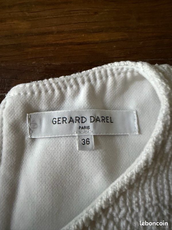 Top Blanc Gérard Darel - Taille 36 - Coton/polyester - Occasion Très Bon état