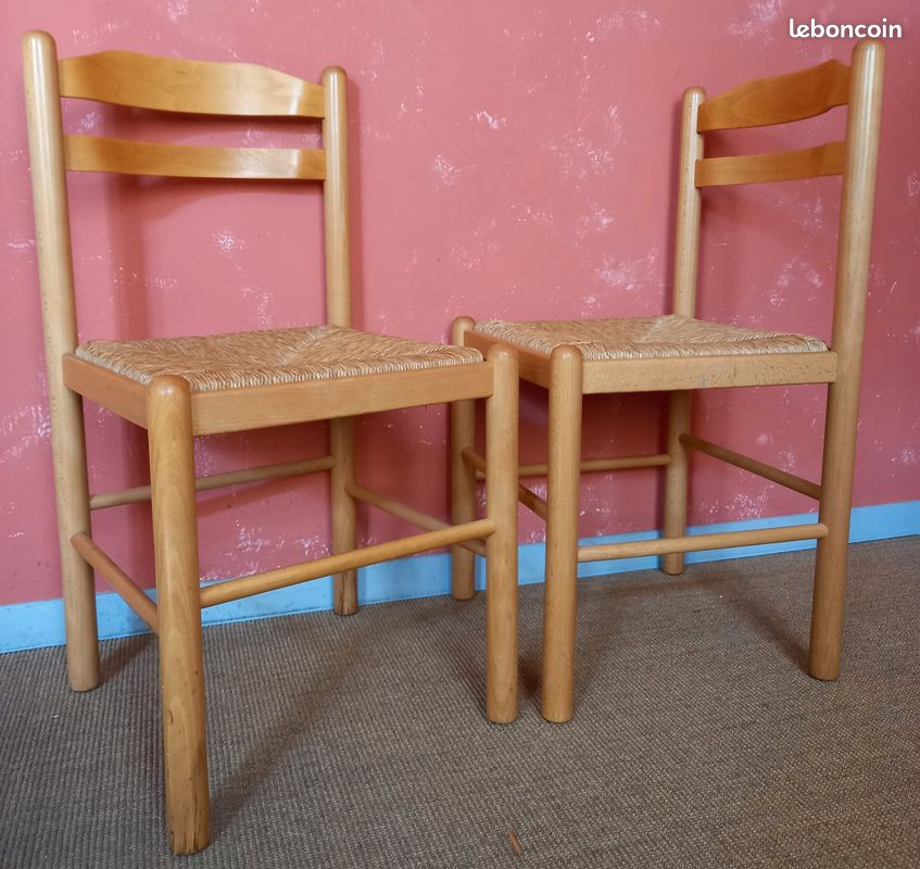 2 chaises paille/bois (image 2)