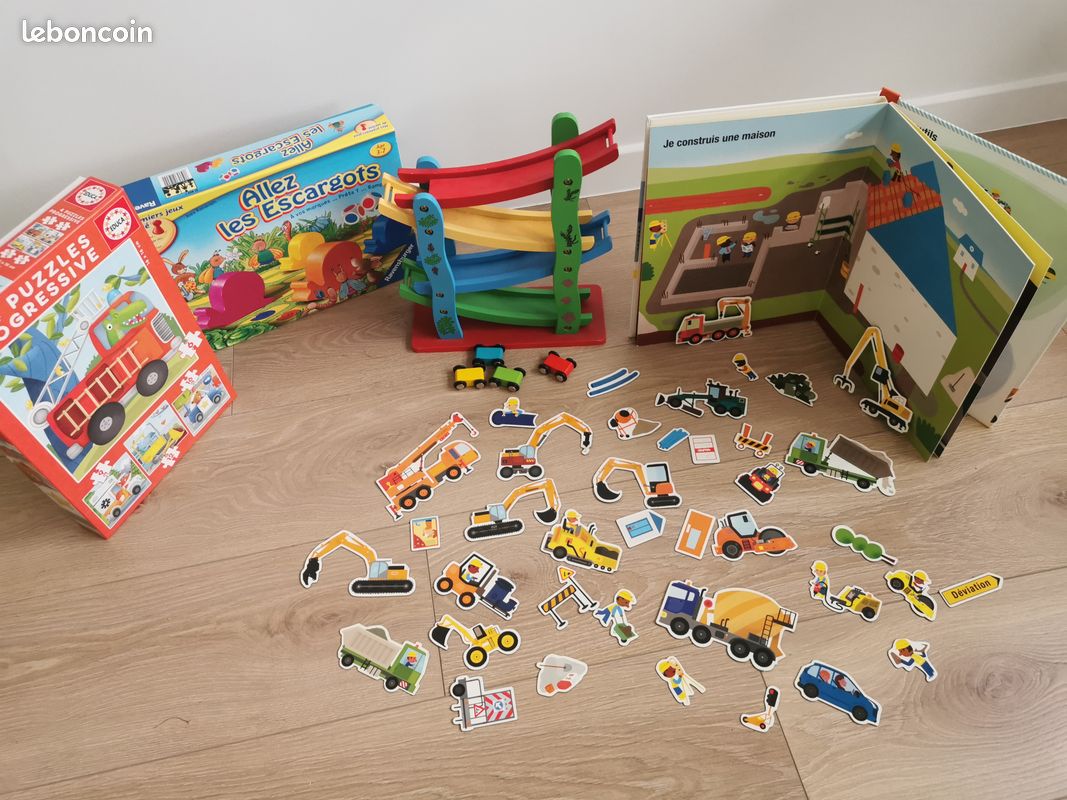 Lot jeu, livre magnétique, jouet en bois enfant (image 1)