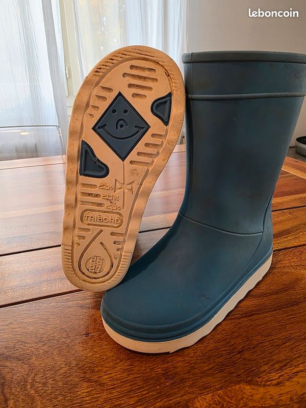 Bottes de pluie Sailing 100 enfant bleu clair TRIBORD taille 26