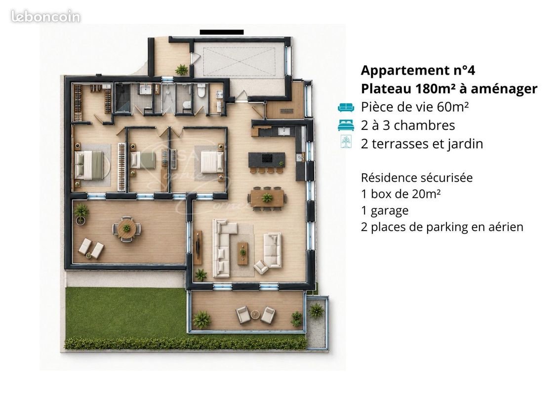 Appartement 4 pièces 180 m² · à Quimper · 180 m² · 825 000 €