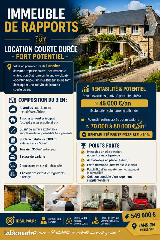 Immeuble 8 pièces 230 m² · à Lannion · 230 m² · 549 000 €