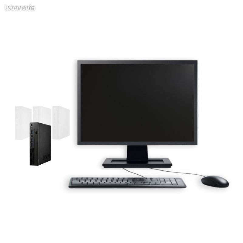 PC Mini Intel i3 W11 Pro SSD 250Go RAM 16Go Écran 22'' Office 2021 (image 2)