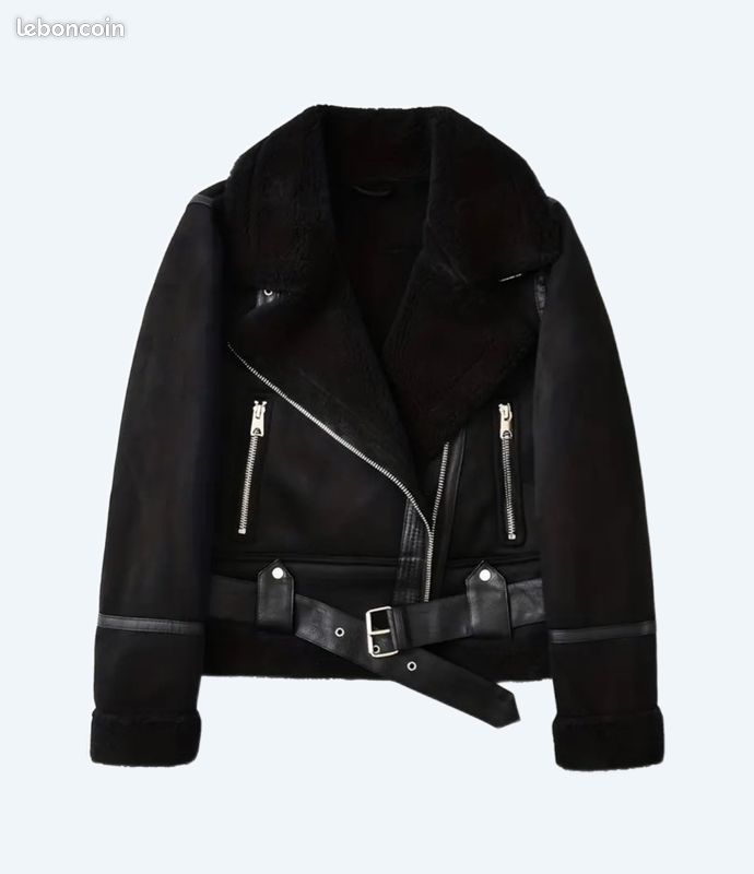 Blouson Noir Homme/femme In Extenso - Taille XL, état Comme Neuf