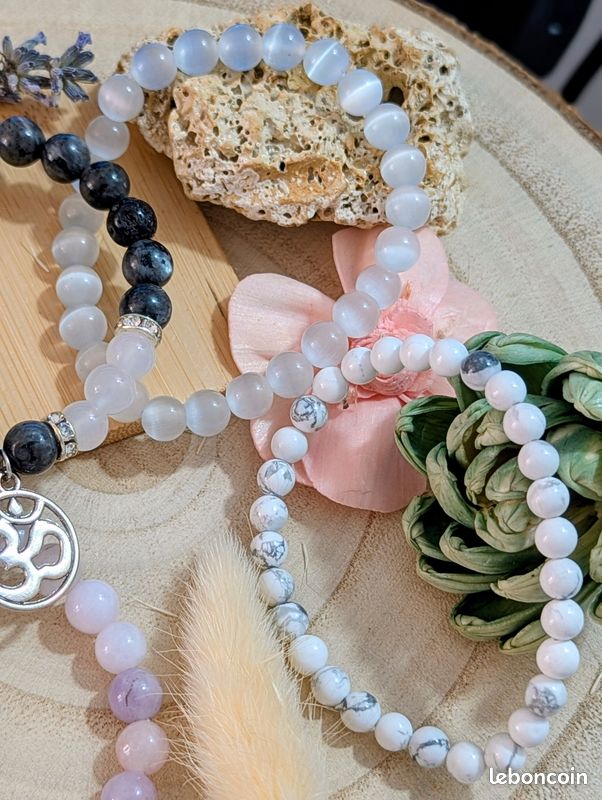 🌙 LES IMPARFAITS – Pack Lumière & Spiritualité ✨Bracelets en Pierres naturelles🌿 (Lot de 5 bracelets) (image 4)