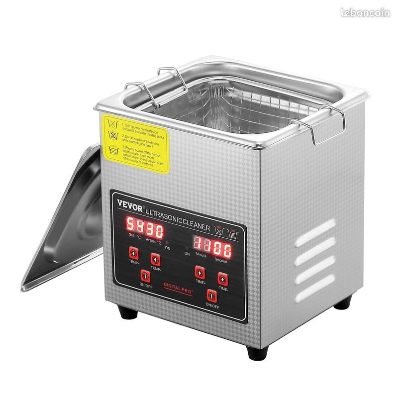 Nettoyeur à Ultrasons Professionnel 2 Litres Avec Minuterie - Marque AIPOI, Neuf Avec étiquettes