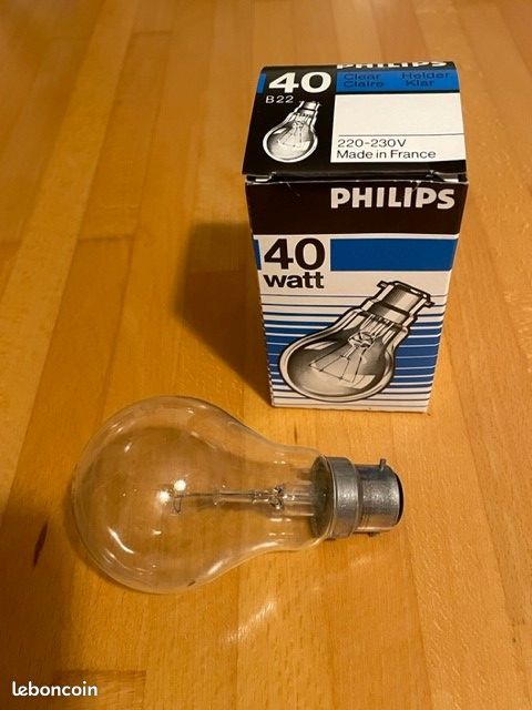 Ampoules 40 w (Philips) - Neuves (image 1)