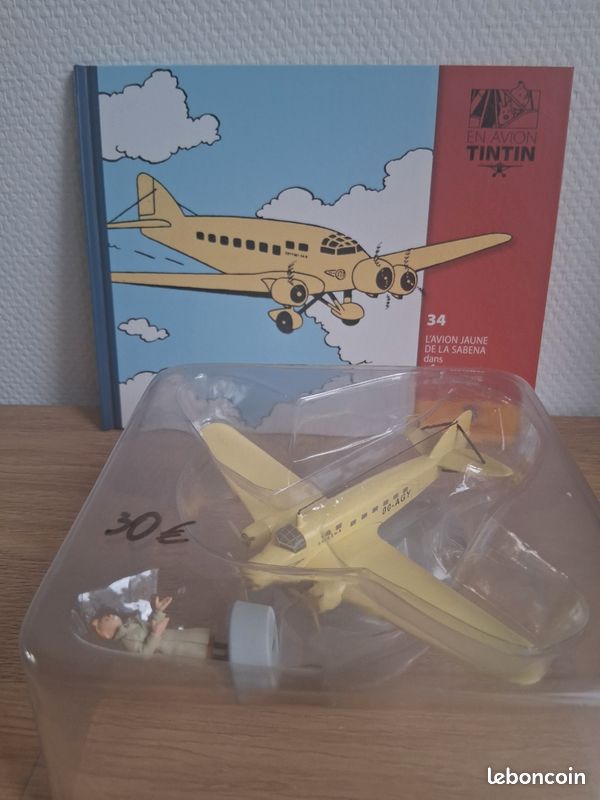 Avion Jaune Sabena Tintin - L'Île Noire - Neuf sous blister avec boite et livret (image 1)