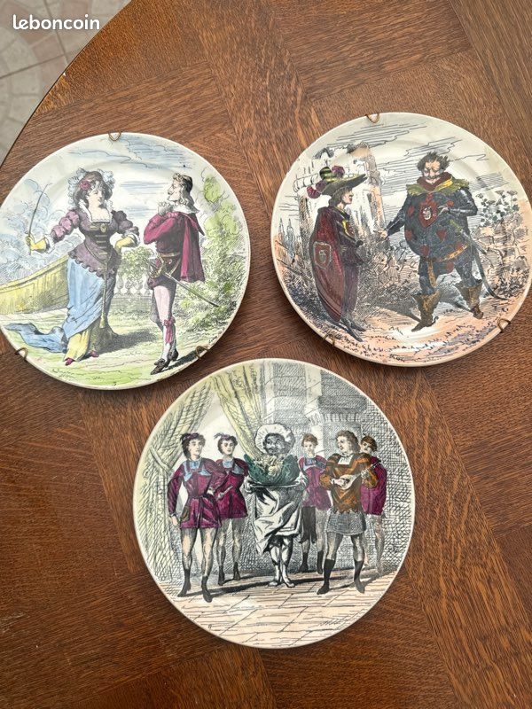 Lot assiettes anciennes Creil Montereau – Opéra / Chilpéric (image 1)
