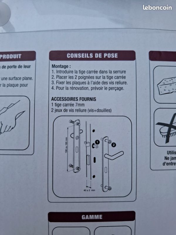 Poignées de porte neuves
8 l'unité 
Sur roquetoire ou aire en semaine selon horaires (image 3)