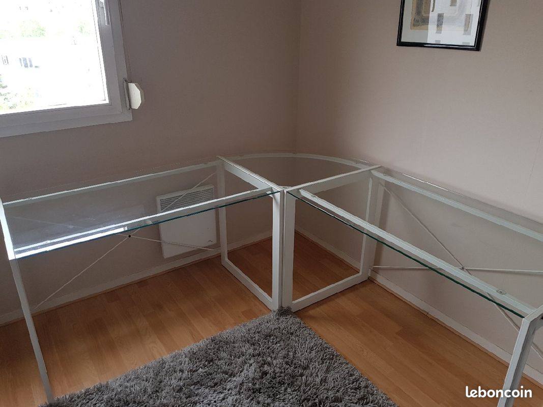 Bureau angle en verre trempé (image 2)