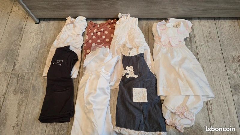 Carton 100 pièces vêtements fille 3 mois été (image 5)
