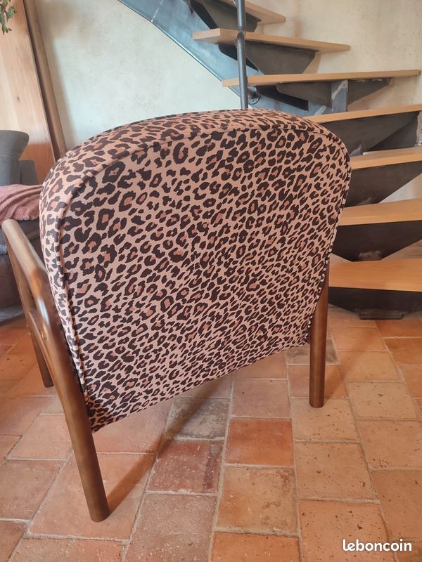 Fauteuil léopard scandinave neuf (image 3)